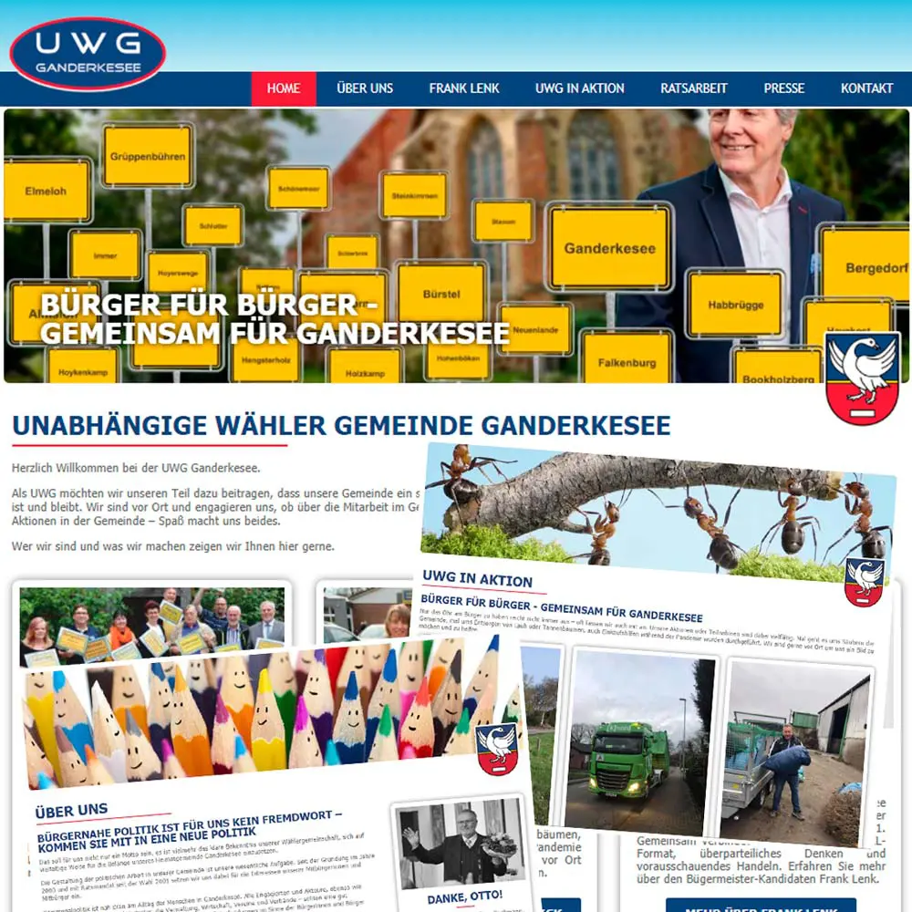 Successive Marketing Referenz: UWG Ganderkesee - Website